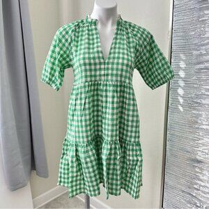 BB DAKOTA Green Picnic Ready Dress Size XS Women